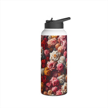 Load image into Gallery viewer, Floral Roses Stainless Steel Water Bottle — Insulated Rose Pattern Bottle