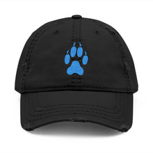 Load image into Gallery viewer, Distressed Paw Print Dad Hat | Casual Cap for Pet Lovers, Gift for Dog Dad, Outdoor Adventures, Everyday Wear, Embroidered Hat