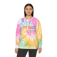 Load image into Gallery viewer, Cats Rule! Unisex Tie-Dye Sweatshirt