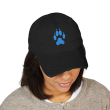 Load image into Gallery viewer, Distressed Paw Print Dad Hat | Casual Cap for Pet Lovers, Gift for Dog Dad, Outdoor Adventures, Everyday Wear, Embroidered Hat