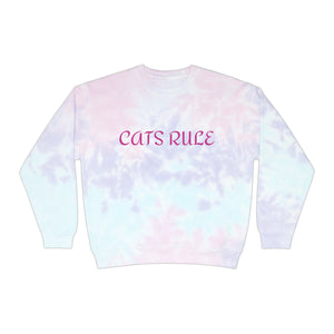 Cats Rule! Unisex Tie-Dye Sweatshirt