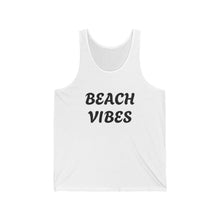 Load image into Gallery viewer, Beach Vibes Unisex Jersey Tank Top | Summer Style, Coastline Fashion, Chill Outfits, Vacation Essentials, Casual Wear