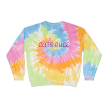 Load image into Gallery viewer, Cats Rule! Unisex Tie-Dye Sweatshirt