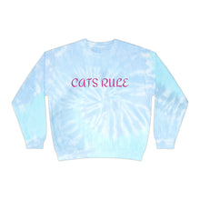 Load image into Gallery viewer, Cats Rule! Unisex Tie-Dye Sweatshirt