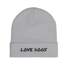 Load image into Gallery viewer, Love Dogs Knit Beanie - Cozy Dog Lover Hat, Winter Accessory, Dog Mom Gift, Embroidered Beanie, Animal Lover Apparel