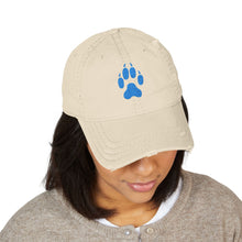 Load image into Gallery viewer, Distressed Paw Print Dad Hat | Casual Cap for Pet Lovers, Gift for Dog Dad, Outdoor Adventures, Everyday Wear, Embroidered Hat