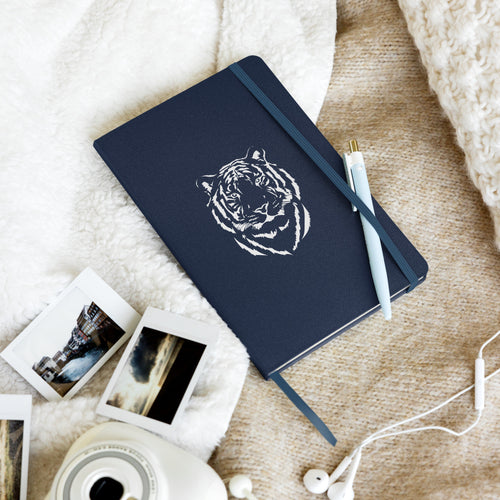 Tiger silhouette hardcover bound notebook